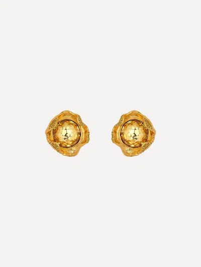 Oscar De La Renta Crystal Nest Earrings
