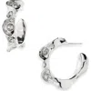 Oscar De La Renta Crystal Nest Hoop Earrings