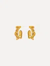 Oscar De La Renta Crystal Nest Hoop Earrings