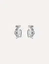 Oscar De La Renta Crystal Nest Hoop Earrings