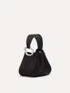 Oscar De La Renta Crystal Pav Nano O Handle Bag