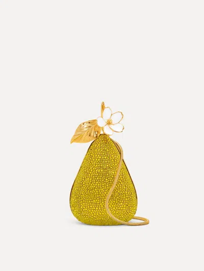 Oscar De La Renta Crystal Pav Pear Minaudire