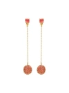 Oscar De La Renta Crystal Pave Ball Drop Earring