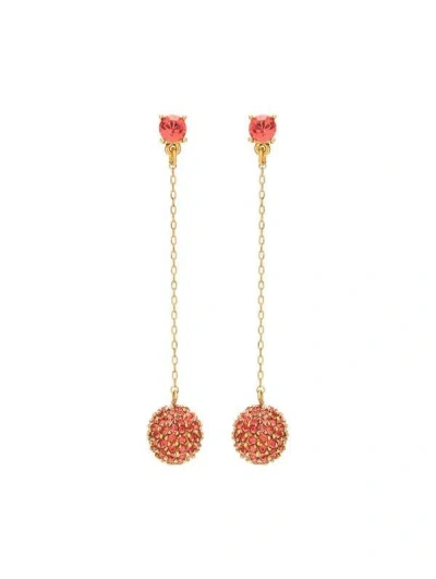 Oscar De La Renta Crystal Pave Ball Drop Earring