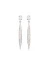 Oscar De La Renta Crystal Pave Spike Earrings In Crystal
