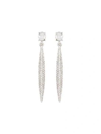 Oscar De La Renta Crystal Pave Spike Earrings