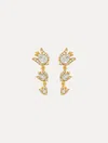 Oscar De La Renta Crystal Rose Drop Earrings