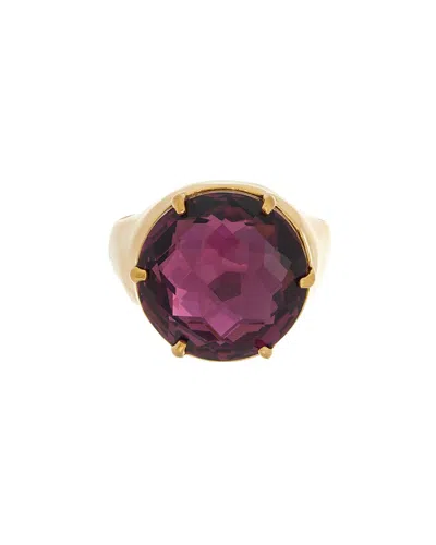 Oscar De La Renta Crystal Signet Ring In Purple