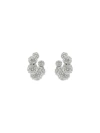 Oscar De La Renta Crystal Sphere Hoop Earrings In Crystal