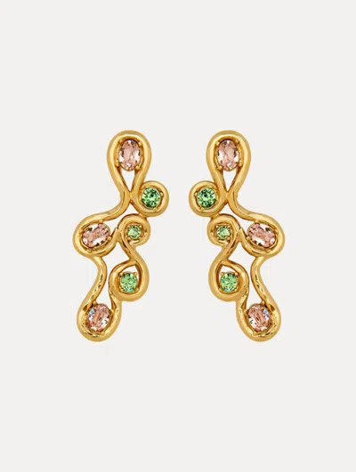 Oscar De La Renta Crystal Wrap Clip-on Earrings In Multi