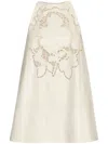 Oscar De La Renta Cut-out Leather Mini Dress In White