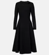 Oscar De La Renta Cutout Wool-blend Cocktail Dress In Black