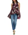 OSCAR DE LA RENTA DAHLIA SILK TWILL BLOUSE