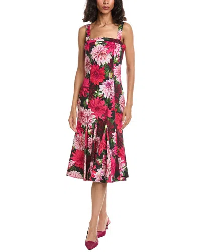 Oscar De La Renta Dahlia Twill Tank Dress In Multi