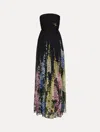 Oscar De La Renta Degrad Foxglove Chiffon Gown In Multi