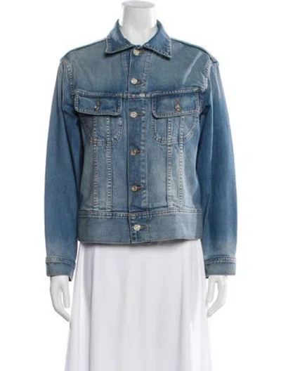 Pre-owned Oscar De La Renta Denim Jacket In Blue