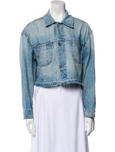 Pre-owned Oscar De La Renta Denim Jacket In Blue