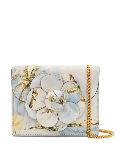 Oscar De La Renta Dominican Landscape Printed Mini Tro Bag In Multi