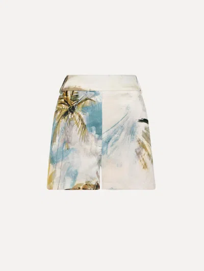Oscar De La Renta Dominican Landscape Shorts In Multi