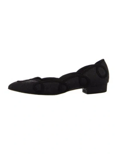 Pre-owned Oscar De La Renta D'orsay Flats In Multi