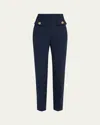 Oscar De La Renta Double-face Stretch Wool Pants