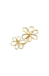 Oscar De La Renta Double Flower Ring In Gold