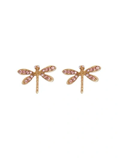 OSCAR DE LA RENTA DRAGONFLY CRYSTAL-EMBELLISHED EARRINGS 