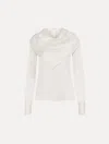 Oscar De La Renta Draped-detail Silk Blouse