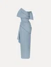 Oscar De La Renta Draped-detailed Faille Gown