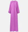 Oscar De La Renta Draped Silk-blend Gown