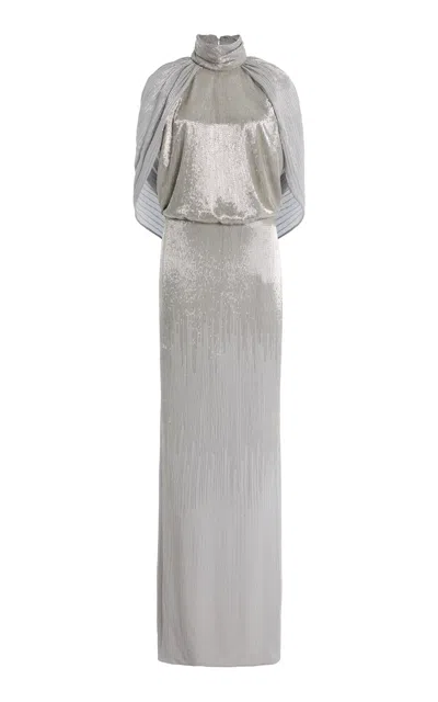 Oscar De La Renta Draped Silk Gown