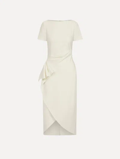 Oscar De La Renta Drape-detail Wool Dress