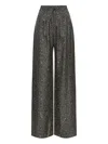 Oscar De La Renta Chevron Silk Twill Drawstring Pant In Black