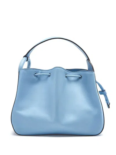 Oscar De La Renta O Handle Nappa Leather Bag In Tanzanite
