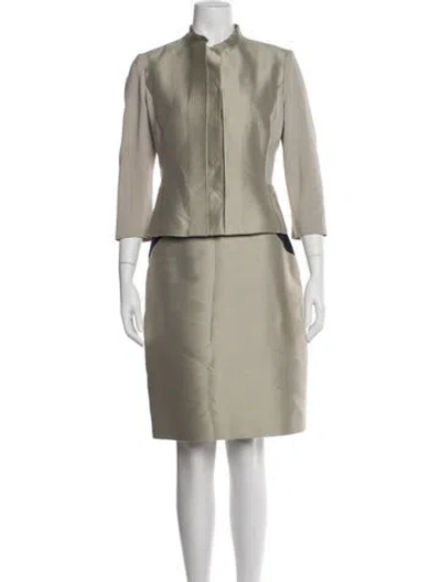 Pre-owned Oscar De La Renta Dress Set In Purple