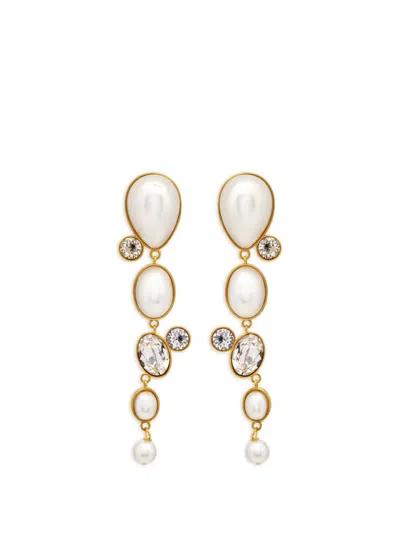 Oscar De La Renta Drop Earrings In Gold