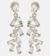 Oscar De La Renta Embellished Earrings In Silver