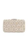 Oscar De La Renta Embellished-floral Clutch Bag In Neutral