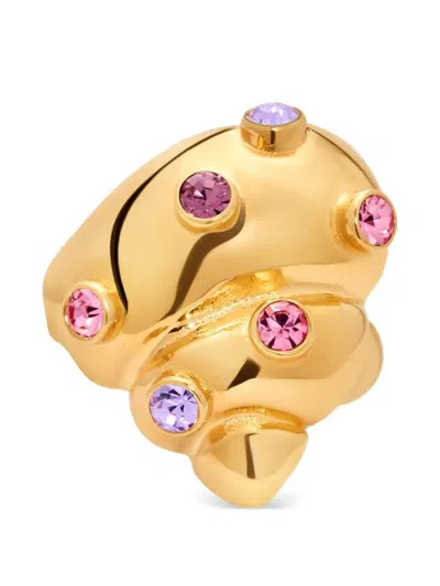 Oscar De La Renta Embellished Ring In Gold