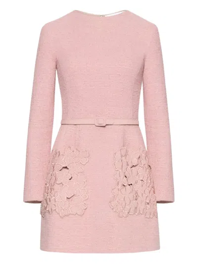 OSCAR DE LA RENTA EMBROIDERED-DETAIL DRESS