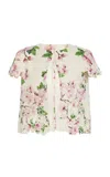 Oscar De La Renta Embroidered Tweed Jacket In Ivory