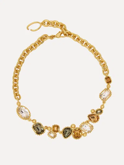 OSCAR DE LA RENTA EMERALD-CUT SCRAMBLE NECKLACE
