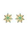 Oscar De La Renta Enamel Cactus Ball Earrings