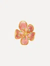 Oscar De La Renta Enamel Cherry Blossom Brooch