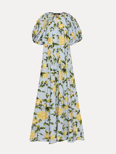Oscar De La Renta English Rose Cotton Poplin Caftan