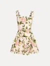 Oscar De La Renta English Rose Cotton Poplin Tiered Dress