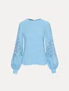 Oscar De La Renta English Rose Cutout Blouse