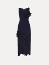 Oscar De La Renta English Rose Cutout Knit Dress