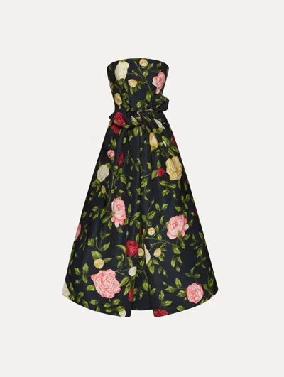 OSCAR DE LA RENTA ENGLISH ROSE FAILLE DRESS