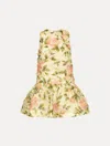 Oscar De La Renta English Rose Fil Coup Dress In Multi